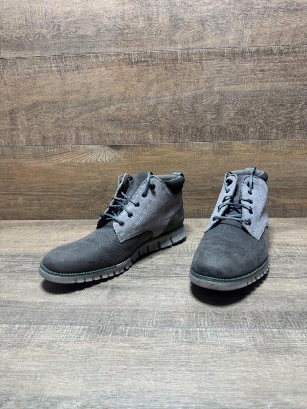 Cole Haan ZeroGrand Gray Suede Chukka Boots Men's Size 10.5